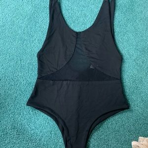 Dance and marvel black bodysuit with mesh